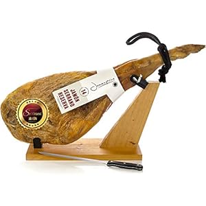 Serrano Schinken Reserva + Schinkenhalter + Messer 6.2 – 6.8 Kg – Spanischer Schinken