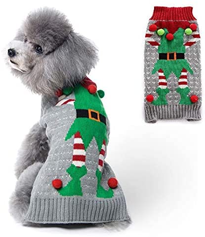 PETCARE Christmas Pet Dog Sweater Holiday Classic ugly Apparel Jumper For Small Medium Dogs,Cartoon Winter Warm Puppy Cat Dog Clothes Knitwear