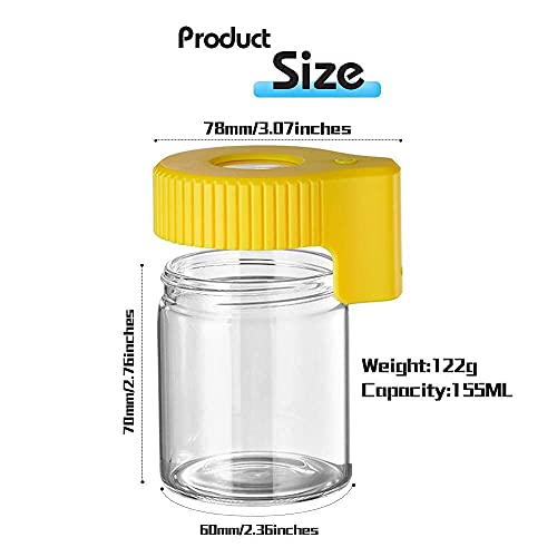 Glass Jar With Magnifying Lid and Light, Honeypuff LightUp LED