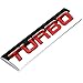 Auto Dynasty Chrome Finish Metal Emblem Turbo Badge (Red Letter)