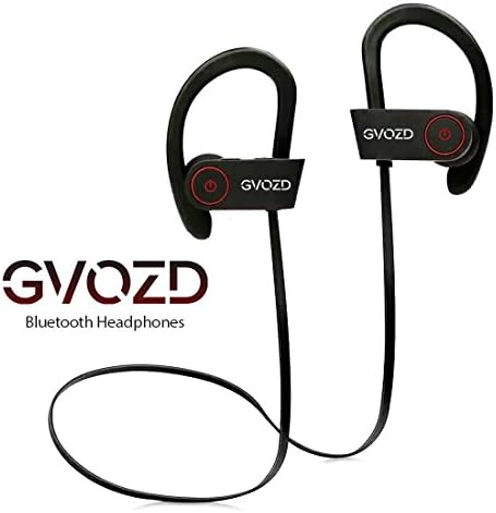 Bluetooth Headphones Gvozd, Wireless Sweatproof Noise Isolating Earbuds, Waterproof IPX7, HD Sound with Bass, Microphone, Soft Silicone Earhooks, For Sport Running Gym Yoga Fitness Traveling