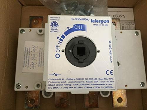 NEW TELERGON S5-02504PR00U DISCONNECT SWITCH 1000vDC, 250A,BOXZD