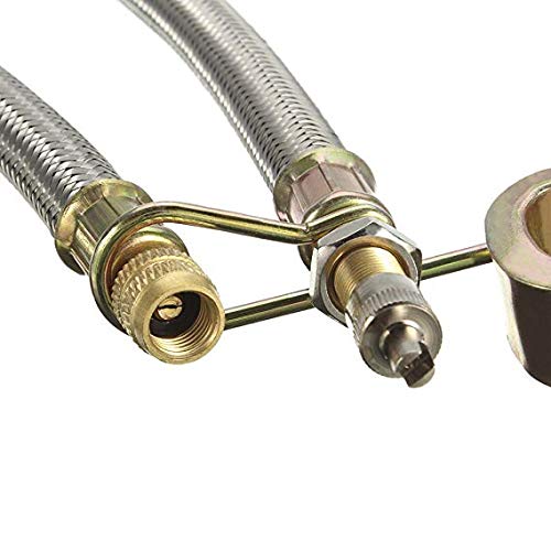 Beststar 2pcs Stainless Steel 7"/180mm Tyre Tire Valve Stem Extension Adaptors Car Truck Motorcycle Trailer RV Trailer Vehicle #81331