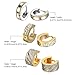 Aroncent Stainless Steel Unique Small Hoop Earrings for Men 3 Pairs Huggie Earrings