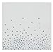 50 Pack Silver Foil Polka Dots Paper Napkins, 6.5 Inch White and Silver Confetti Style Cocktail Napkins for Wedding, Anniversaries, Birthdays, Parties (3-Ply)