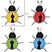 Juegoal Outdoor Metal Wall Art Ladybug Sculpture, Rustic Garden Decor Hanging for Patio, Fences, Porches Decoration, 4 Pack