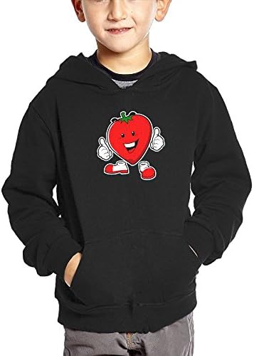 Cartoon Strawberries With Shoes Kid's Classic Unisex Popular Hooded Hoodies With Pocket