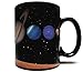 Mean Muggin The Rising Sun Solar System Planets 11 Fluid Ounce Color Changing Heat Sensitive Ceramic Mug - Educational Science Gift - Planets Sized Relatively Accurately - Foam Box Protection
