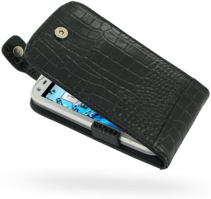Acer Liquid E2 Duo Leather Case - V370 - Flip Top Type (Black/Crocodile Pattern) by Pdair