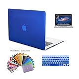 Macbook Air 13 Case,TECOOL Hard Plastic Shell with Screen Protector and Keyboard Cover for MacBook Air 13.3 inch Model:A1466 and A1369 (Dark Blue)