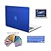 Macbook Air 13 Case,TECOOL Hard Plastic Shell with Screen Protector and Keyboard Cover for MacBook Air 13.3 inch Model:A1466 and A1369 (Dark Blue)