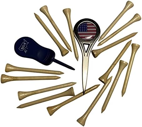 Divot Repair Tool, Magnetic Ball Marker – With Additional Plastic Divot Repair Tool Free and 14 Bamboo Wood Tees, Great Accessories to Have in your Golf Bag. Main Divot Tool is Made of Zinc Alloy Divot Repair Tool, Magnetic Ball Marker – With Additional Plastic Divot Repair Tool Free and 14 Bamboo Wood Tees, Great Accessories to Have in your Golf Bag. Main Divot Tool is Made of Zinc Alloy
