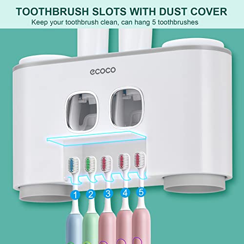 Toothbrush Holder Bathroom Wall Mounted Automatic Toothpaste