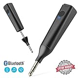 Mini Bluetooth 5.0 Receiver, MANLI Wireless Mini Bluetooth 5.0 Adapter Aux Receiver, Hands-Free Car Kits 3.5mm Bluetooth Audio Jack for Home & Car Audio Music Streaming Stereo System