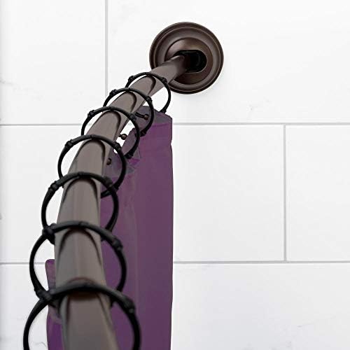 Glacier Bay Rustproof 72 in. Adjustable Tension Mount Curved Shower Rod in Bronze