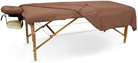 Flannel Sheet Set for Massage Tables (1 Set, Chocolate)
