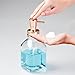 InterDesign Cora Glass Foaming Soap Dispenser Pump for Kitchen or Bathroom Sinks, Clear/Copper