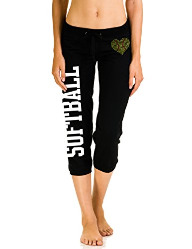 Juniors Softball Capris with Yellow 
