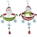 Gift Boutique Christmas Wind Chimes Set of 2 Metal Merry Santa and Snowman Winter Snowflakes with Bell Hanging Ornament Outdoor Decorations Great for Holiday Garden Outside & Indoor Door Decor