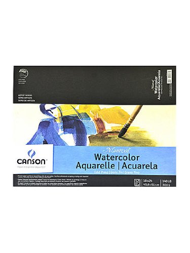 Montval Acid-Free Cold Press Watercolor Paper, 140 lb, 18 X 24 in, Natural White