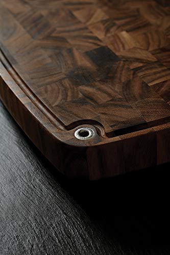 Ironwood Gourmet Acacia Wood Cutting Board With Juice Channel, Carolina Thick Square Chopping Board, 18