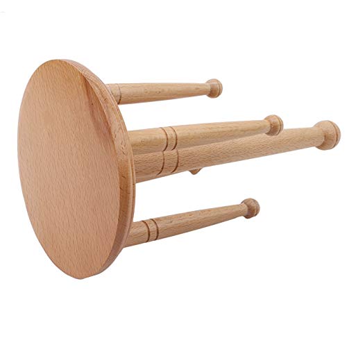JISETY Wood Home Kitchen Mug Cup Funny Mugs Hanging Display Rack Drinkware Shelf Offee Tea Storage Holder Stand