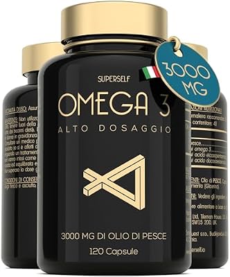 Omega 3 Olio di Pesce - 3000 Milligrammi - Tripla Potenza - Alto Dosaggio