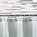 BINO 'Jewel' Chrome Shower Curtain Hooks, Set of 12 Shower Curtain Rings - Shower Hooks