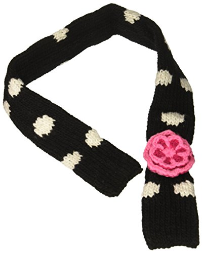 Chilly Dog Scarf for Dogs, Large, Polka Black
