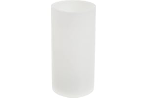 Inglow CGT54600WH01 6-Inch Flameless Round Pillar Vanilla Scented Candle with Timer, White