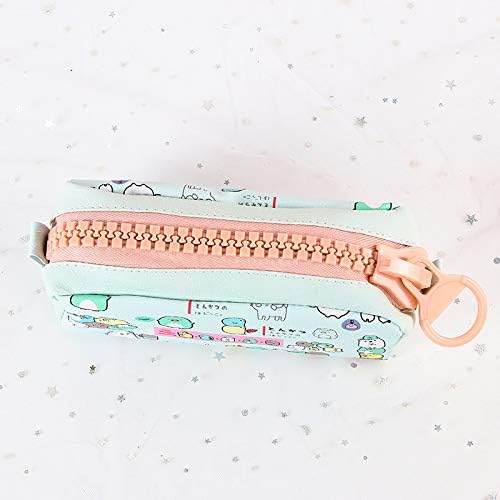 Japan And South Korea Stationery Creative Ice Cream Color Cute Large Pen Bag Pu Leather Personality Pencil Case Large Zipper Student Pencil Bag A 20 * 9.5 * 7Cm