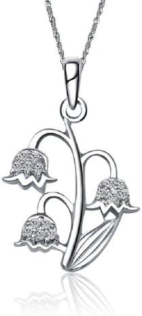 Alpha Espilon Phi Lily of the Valley Silver Lavalier (M008)