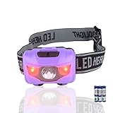 Infityle LED Headlamp - Waterproof IPX5 200 Lumens LED Head Lamp Flash Working Lights(Purple)