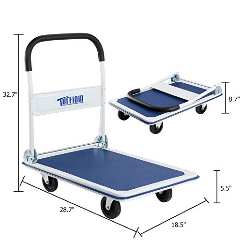 4 FCH+Platform+Fordable+Trolley+Warehouse