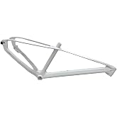 27.5 Inch Mountain Bike Frame, Magnesium Alloy Bicycle Frame in White, DIY Compatible