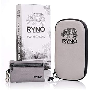 RYNO Smell Proof Travel Stash Bag W/Combo Lock - Comes with Smaller 100% smell proof Pouch for on the go ! This Container provides Odorless Storage for Herbs, Pipe and all your Smelly Accessories