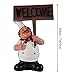 AUNMAS Chef Figures Statue, French Chef Welcome Board Decorative Figurine, Crafts Statue Ornament for Home Bar Coffee Shop Decor