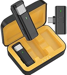 EZColoris 2 Pack Wireless Lavalier Microphones for