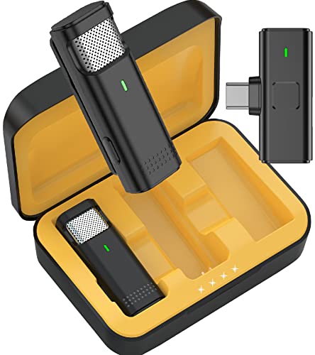 EZColoris 2 Pack Wireless Lavalier Microphones for