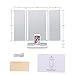LED Lighted Makeup Mirror, Tri-fold Travel Mirror 1x/2x/3x Magnification 24-LED Vanity Mirror with Touch Dimmer, Brighter and 180-Degree Rotation, USB Cable or Battery Powered