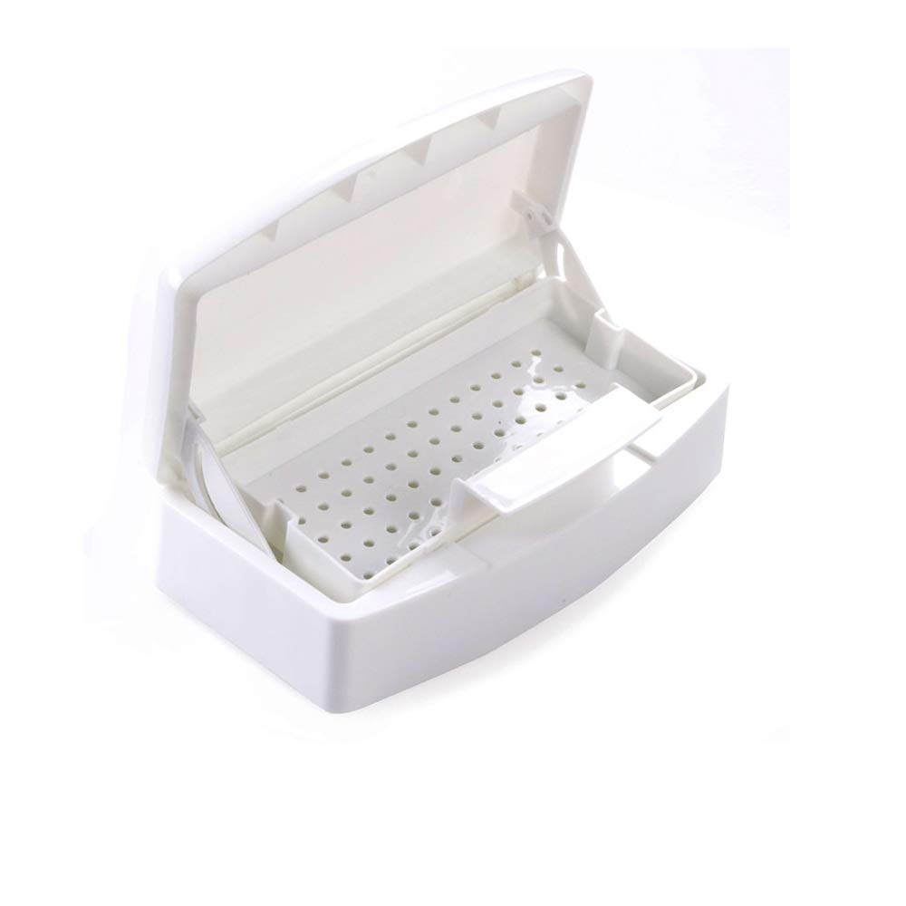 Pinkiou Nail Tool Clean Box Plastic Nail Tray for Alcohol Cleaning Container for Nipper Clipper Cutter Manicure Tools Nail Art Equipment for Salon SPA : Beauty