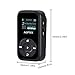 AGPTEK A26 8GB Bluetooth MP3 Player, Sports Clip Hi-Fi Sound Music Player with FM Radio, 1.1 Inch OLED Screen, Sweatproof Silicone Case, Support up to 64GB, Black