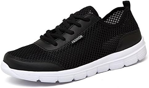 STSM Men's Lightweight Fashion Outdoor Casual Walking Shoes (Black, 46)