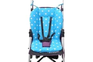 PONINI Stroller and Car Seat Replacement Parts/Accessories to fit Chicco Products for Baby, Toddlers and Children (Blue Polka Dot Cushion)