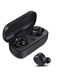 Wavefun X Pods 2 TWS Bluetooth 5.0 True auriculares inalámbricos AAC estéreo auriculares IPX5 impermeable 5 horas tiempo de conversación auriculares con micrófono para iPhone Samsung, compatible con modo individual o doble