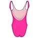 Dixperfect Women's Retro 80s/90s Inspired High Cut Low Back One Piece Swimwear Bathing Suits (XXL, Pink)