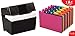1InTheOffice Index Card Box 4x6, 400 Capacity & Index Card Guide Set, A-Z, 1/5 Tab