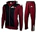 X-2 Mens Tracksuit Athletic Full Zip Fleece Jogging Sweatsuit Activewear Hooded Top