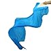 WEISIPU Hand-Made Faux Silk Belly Dance Fan Veils - Bamboo Long Fans Veils Available in 8 Stunning Colors for Dance Performances Right Hand （Blue）