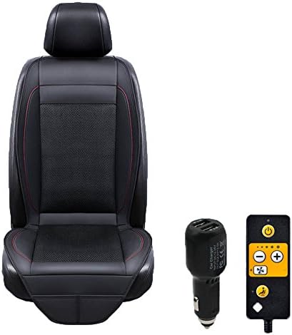 MHHDAL Smart Cooling Car Seat Cushion Pad with Refrigeration& Blowing Cooling Massage Car Seat Protection with Controller,Breathable,3D Ice Silk Mateiral and Soft Leather.12V Car Accessory Seat Cover